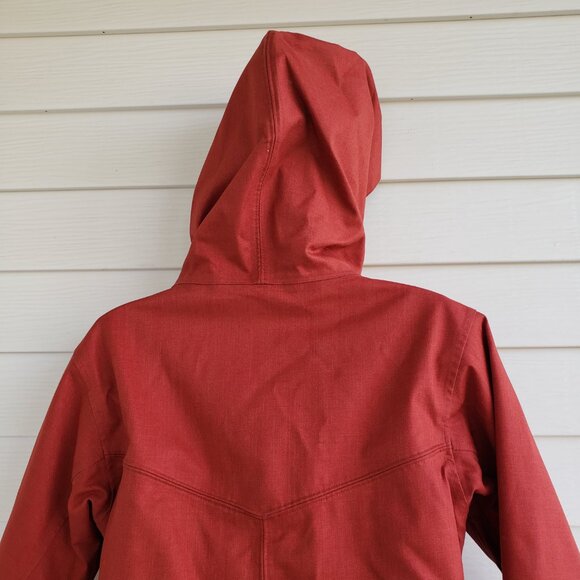 Holden Women's M hooded snowboard jacket in burnt orange / rust color - Picture 5 of 15
